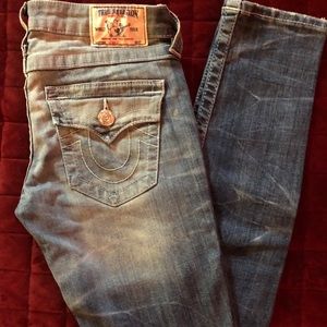 True religion skinny jeans size 26 used